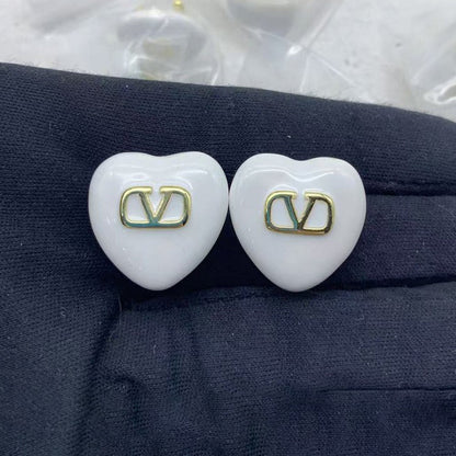Vlogo Heart Gold Earrings