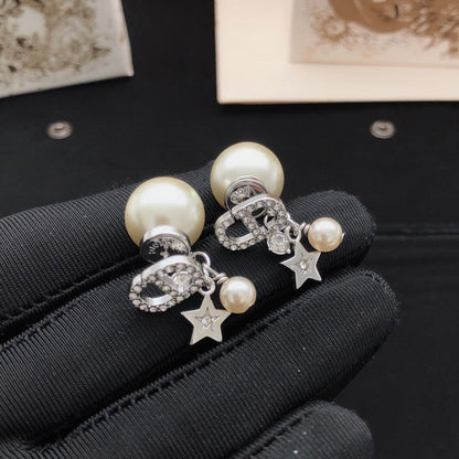 CD Tribales Star Pearl Earrings
