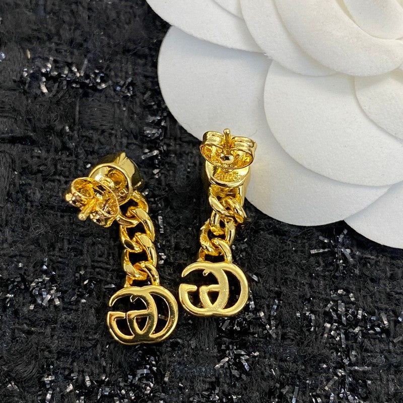 GG Pearl Chain Earrings