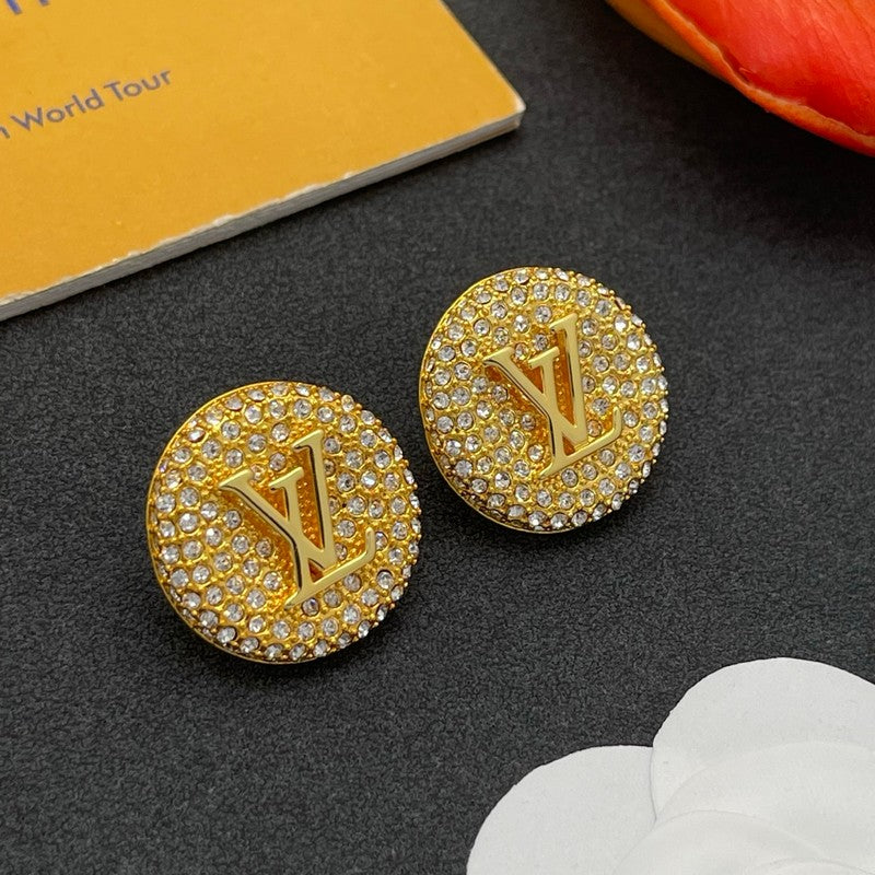 Louis Diamond Round Earrings