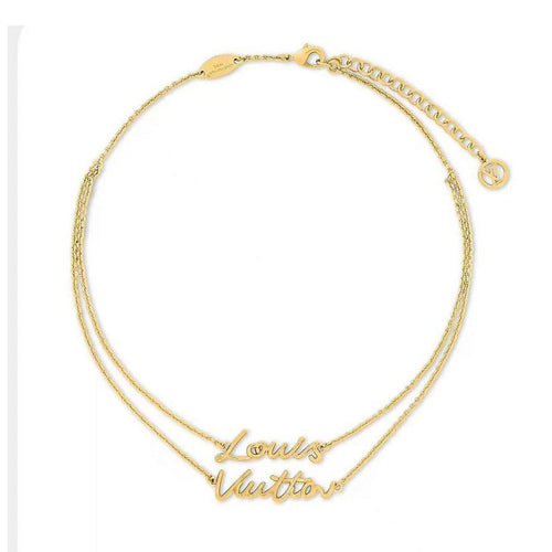 Louis Script Necklace
