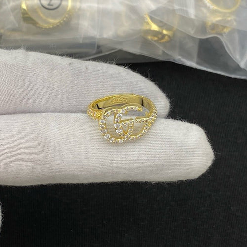 GG Diamond Logo Ring