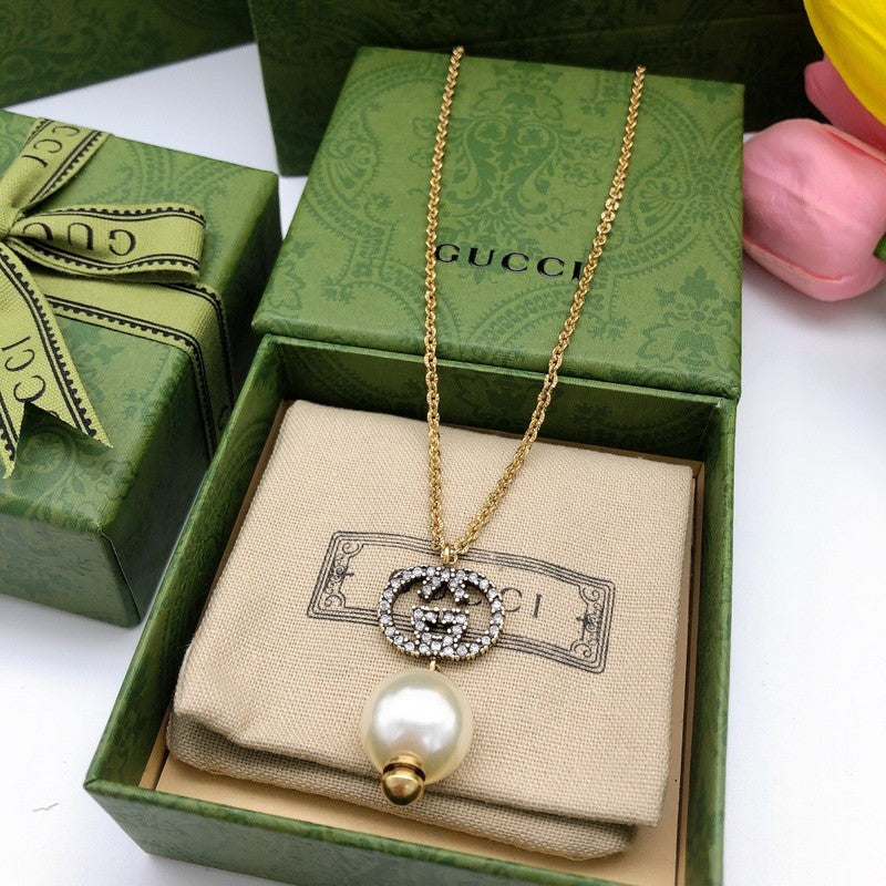 GG Pearl Chain Necklace