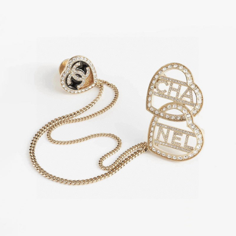 CC Triple Heart Chain Brooch