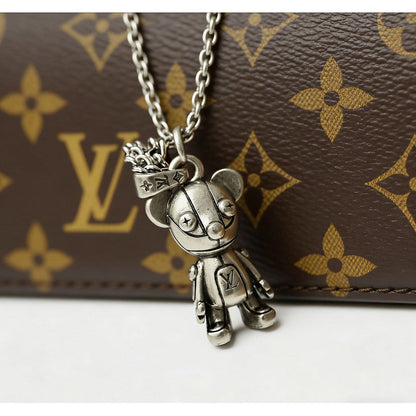 Louis Bear Medium Charm Necklace