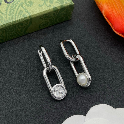 GG Pearl Link Earrings