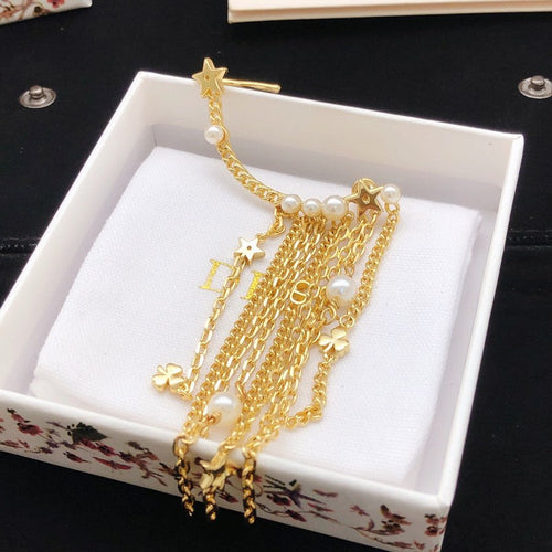 CD Tribales Long Tassel Half Earrings