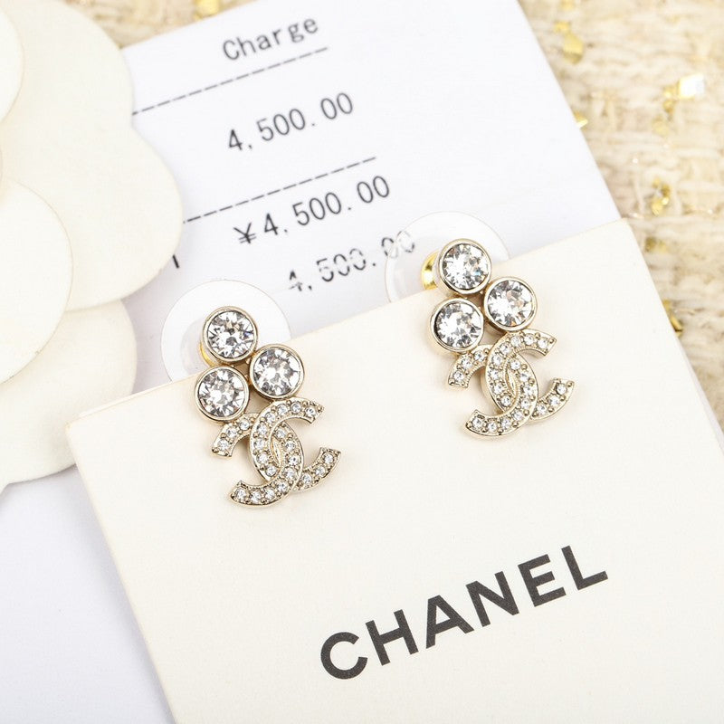 CC 23C Three Diamond Earrings