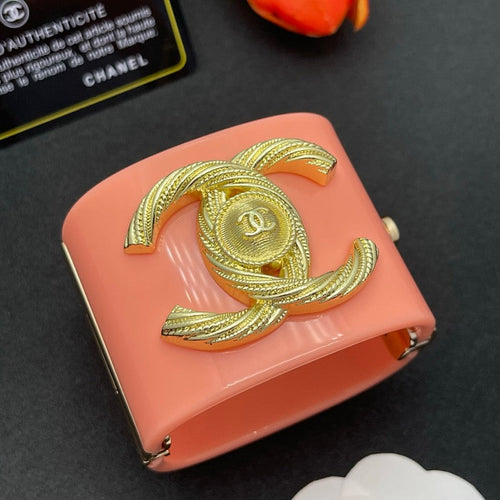 CC Gold Pink Resin Bracelet