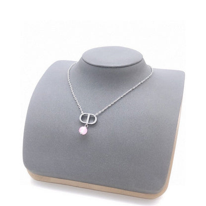 CD Petit Pink Pearl Drop Necklace