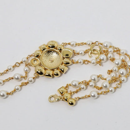CC Color Crystal Pearls Choker Necklace