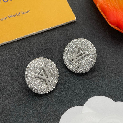 Louis Diamond Round Earrings