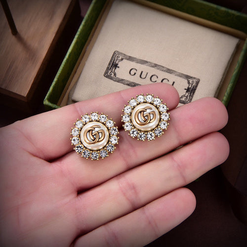 GG Flower Crystals Earrings