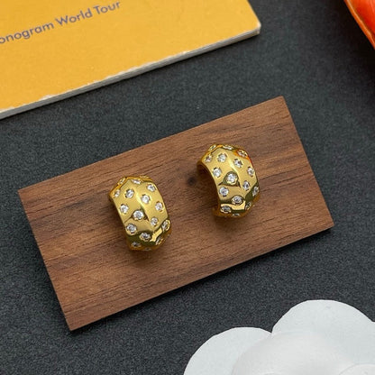 Louis Pave Diamond Earrings