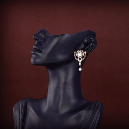CD Crystal Gold Earrings