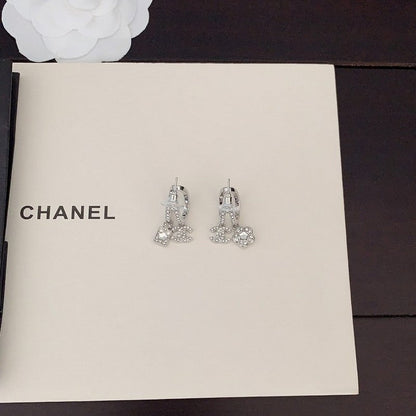 CC Flower Diamond Earrings