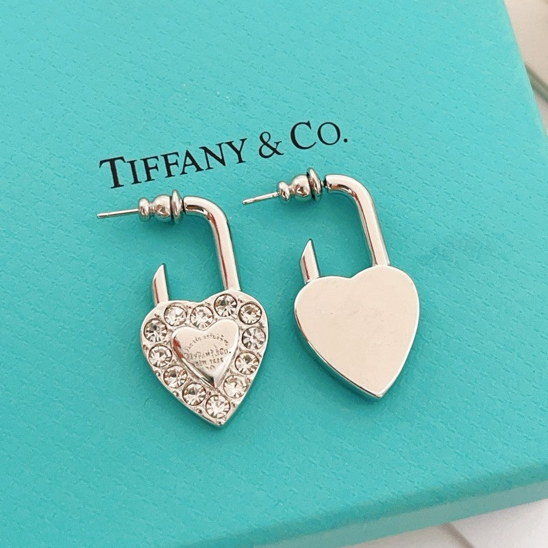 Tiff Diamond Heart Earrings