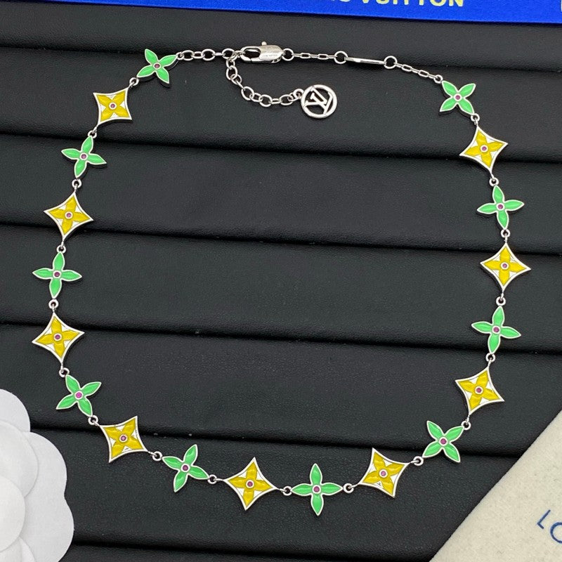Louis Yellow & Green Blossom Necklace