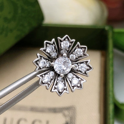 GG Diamond Flower Earrings