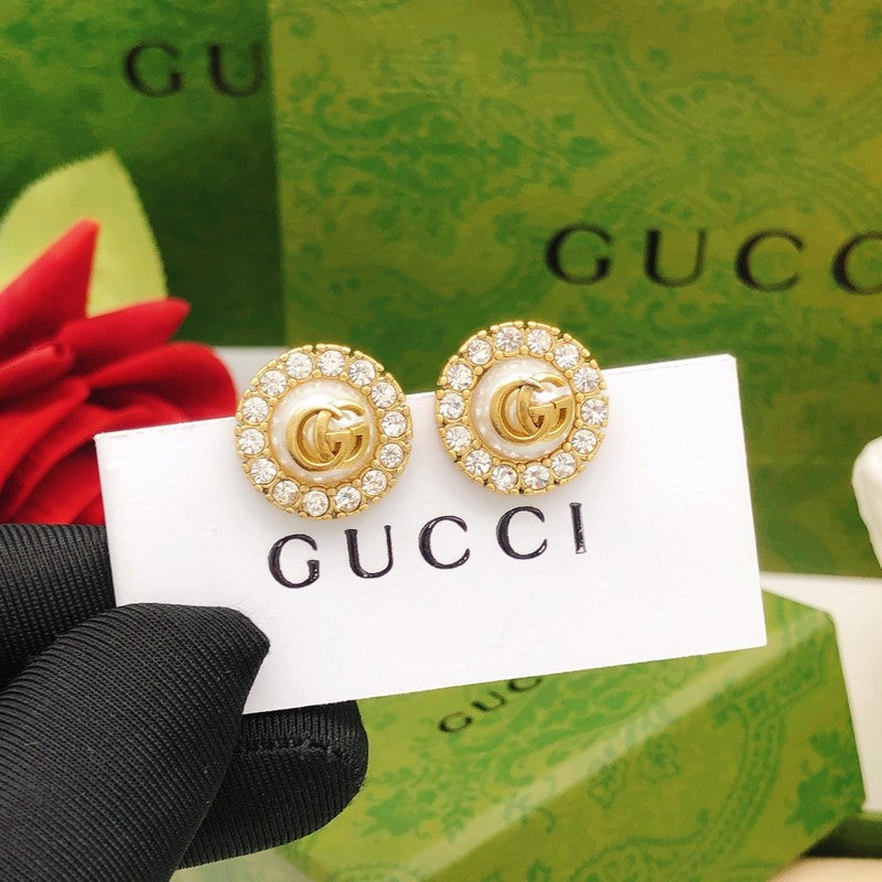 GG Pink & White Diamond Earrings