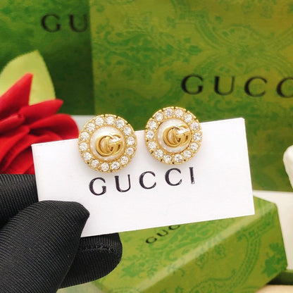 GG Pink & White Diamond Earrings