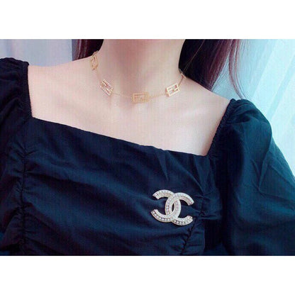 CC Pearl & Diamond Gold Brooch
