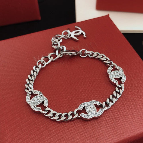 CC Diamond White Gold Bracelet