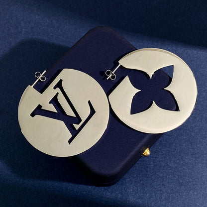 Louis Logo Round Earrings