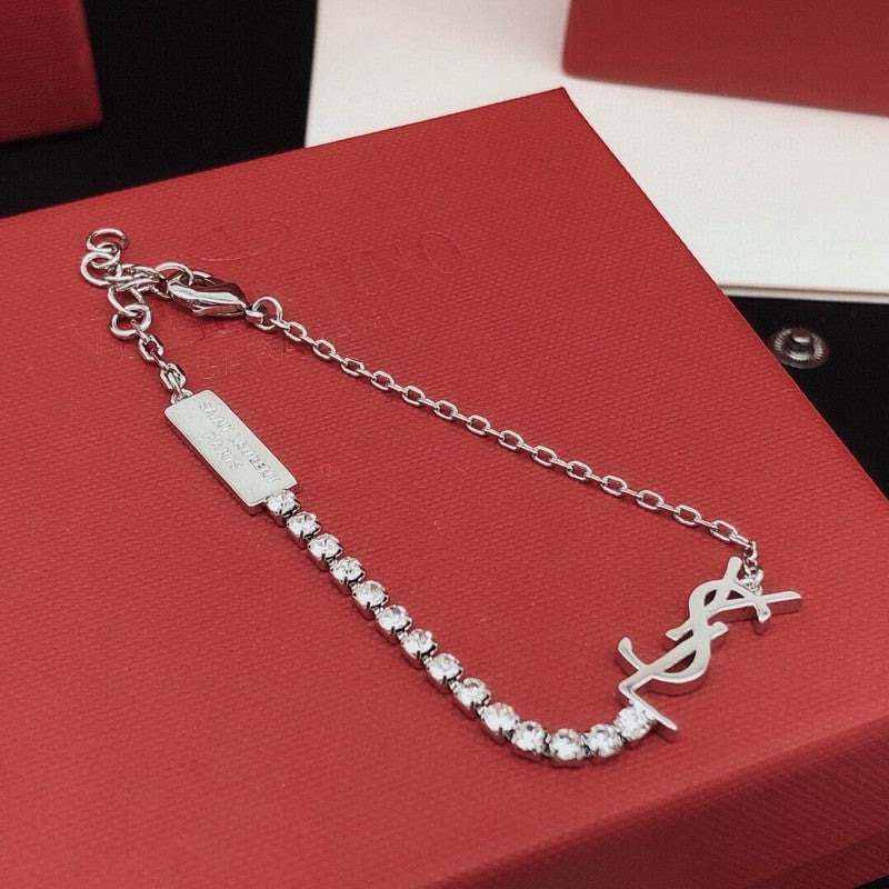 Saint Diamond Gold Chain Bracelet