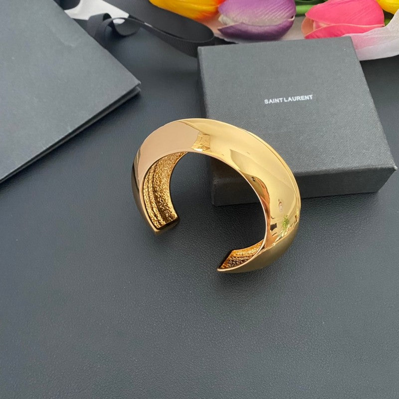 Saint Wide Gold Vintage Bracelet