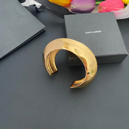 Saint Wide Gold Vintage Bracelet