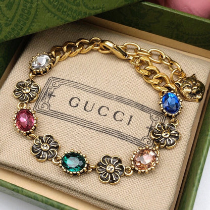 GG Interlocking G Color Crystal Bracelet