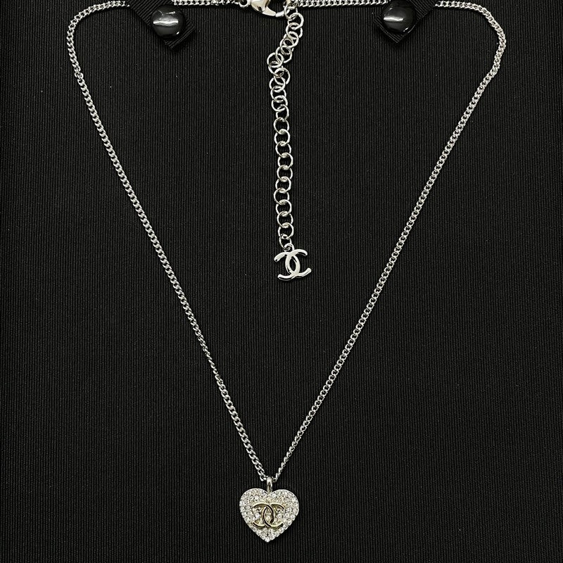 CC Diamond Heart Necklace