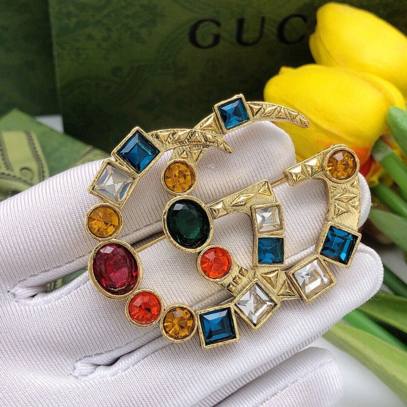 GG Color Crystal Brooch