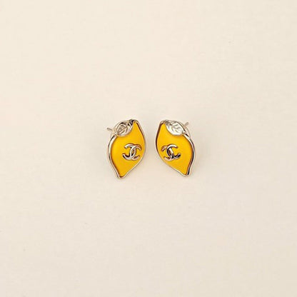 CC Yellow Leaf Gold Earrings