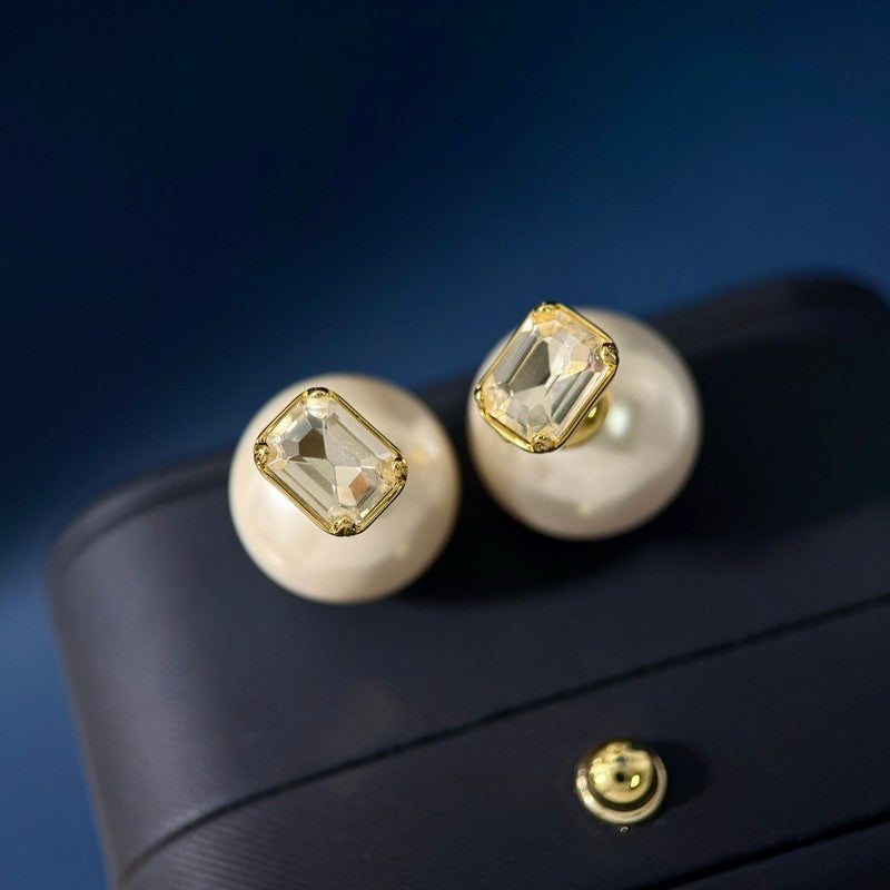 CD Pearl Crystal Earrings