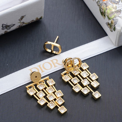 CD Crystal Tassel Earrings