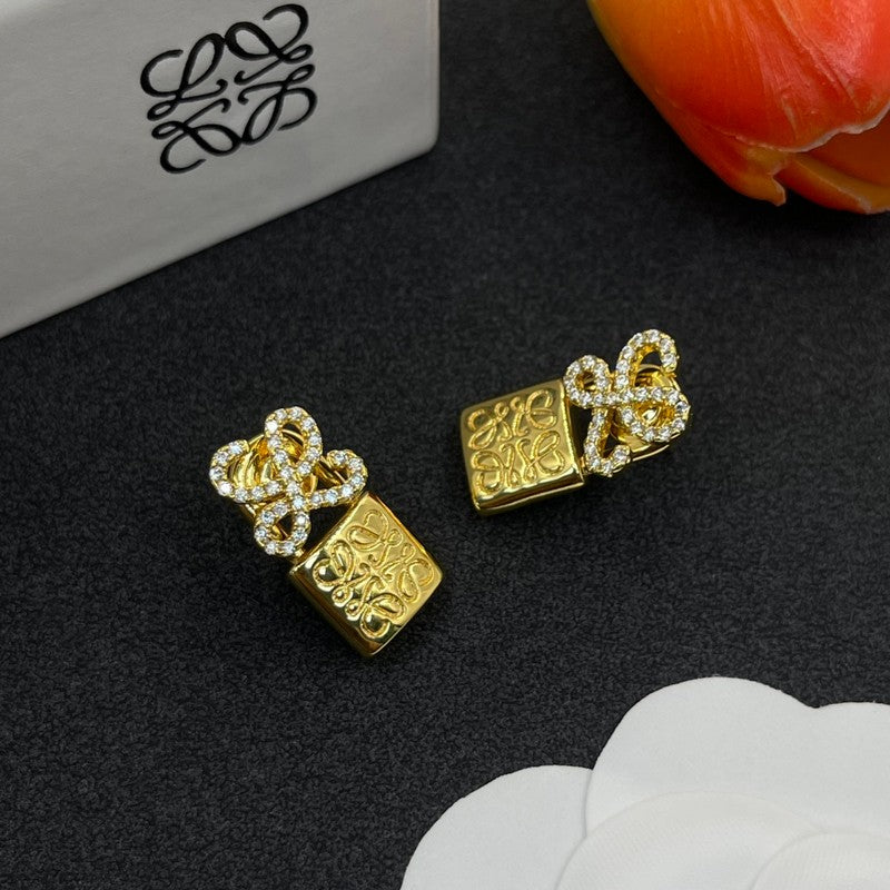 Loe Anagram Diamond Earrings