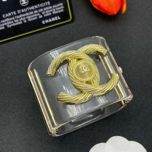 CC Gold Transparent Resin Bracelet
