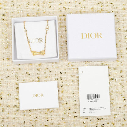 CD Bow Tie Diamond Necklace