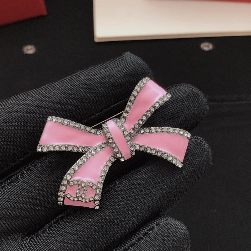 CC Pink Bow Brooch