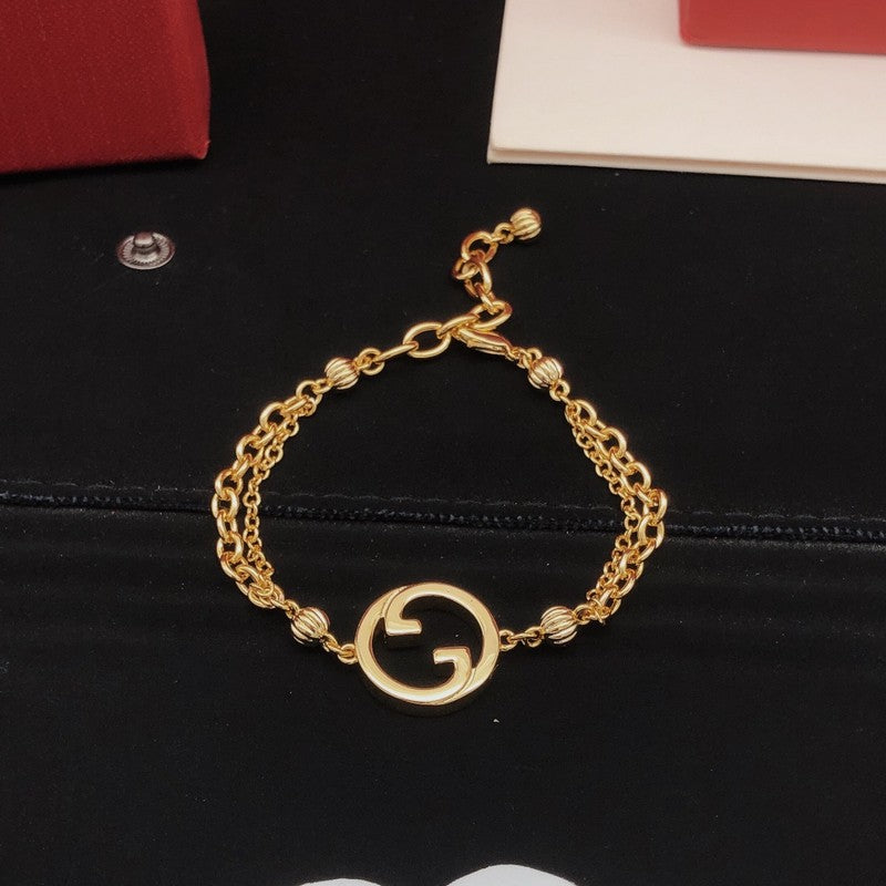 GG Diamond Gold Chain Bracelet