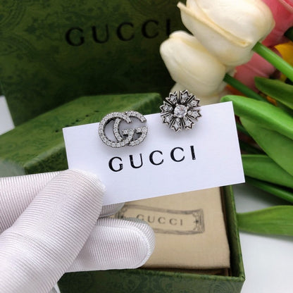 GG Diamond Flower Earrings