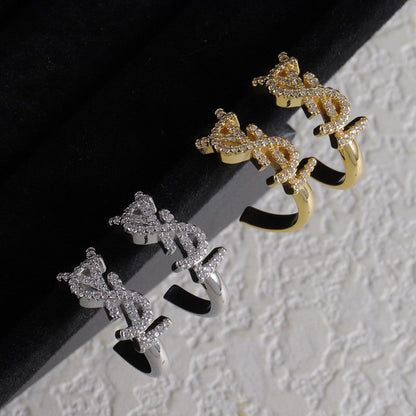Saint Gold Diamond Circle Earrings