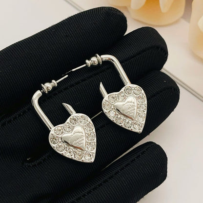 Tiff Diamond Heart Earrings