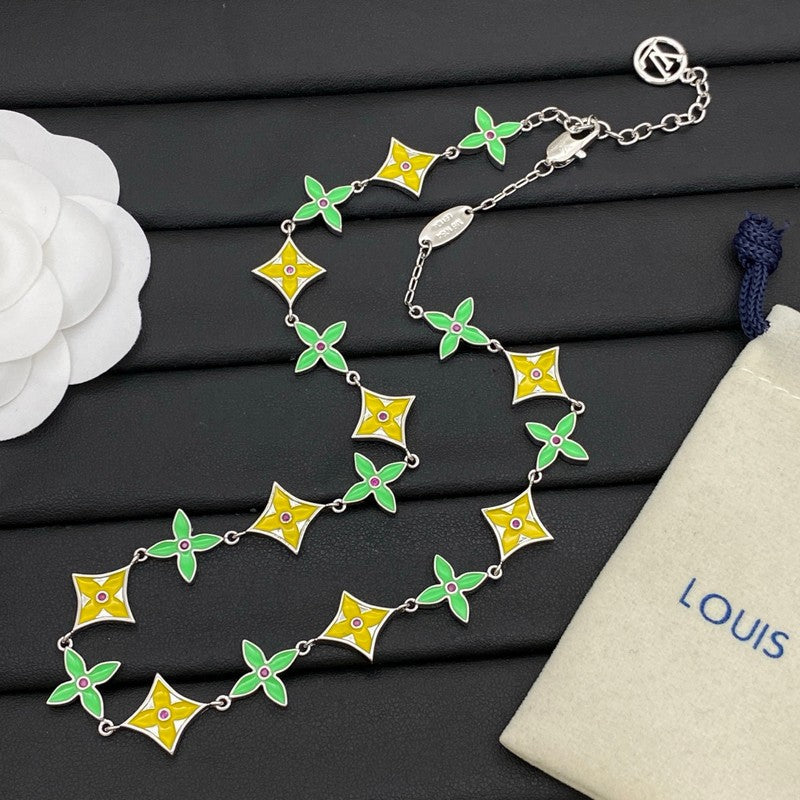 Louis Yellow & Green Blossom Necklace