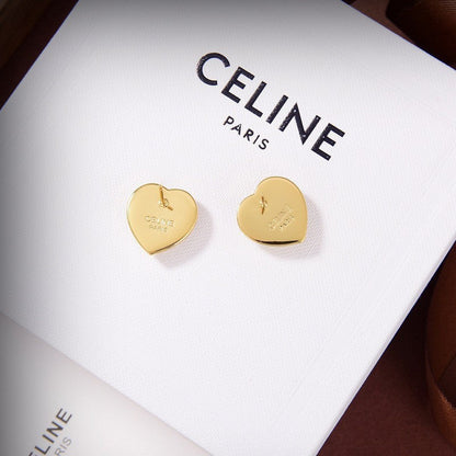 CE Heart Pearl Earrings