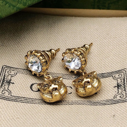 GG Tiger Drop Earrings