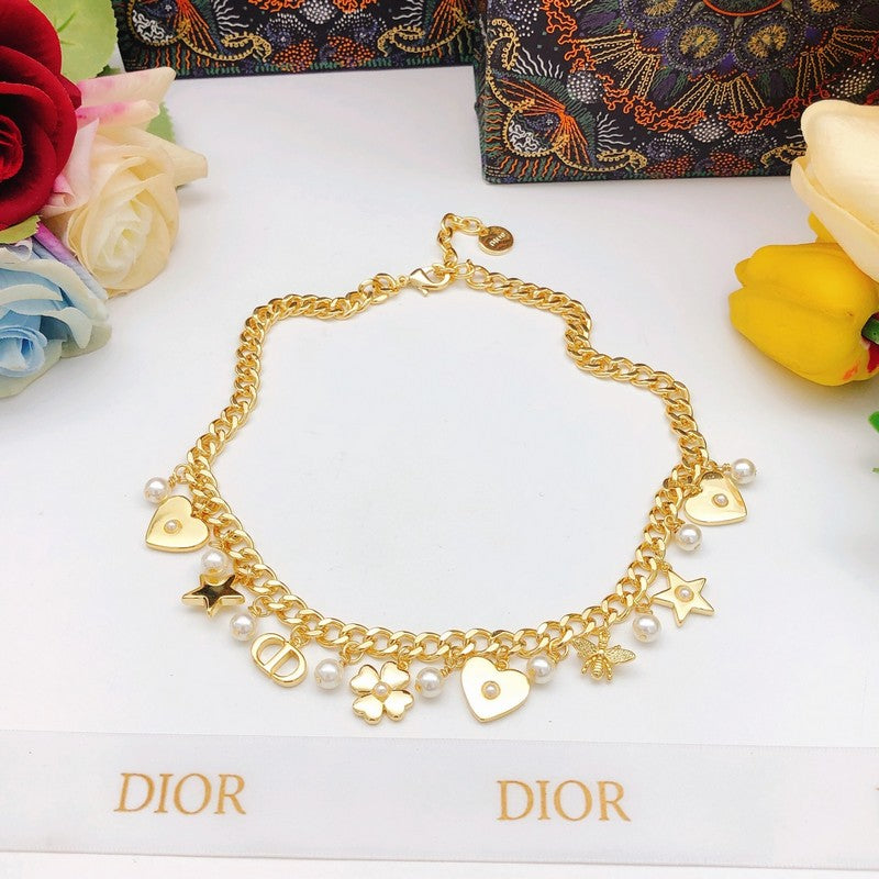 CD Star Pearl Gold Necklace