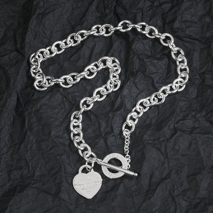 Tiff Heart Tag Necklace